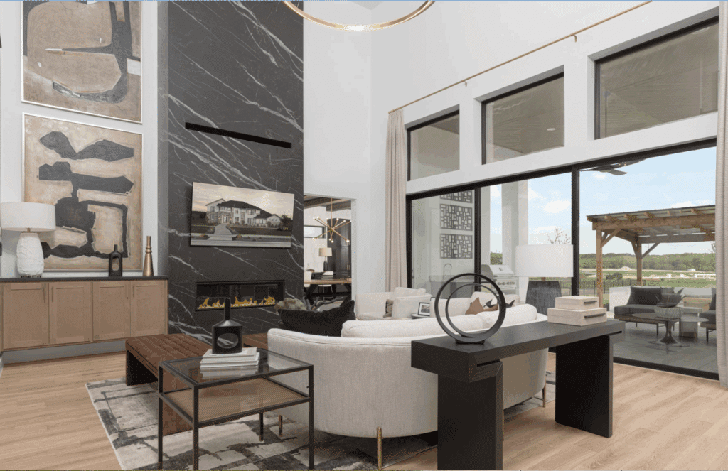 perry homes living room